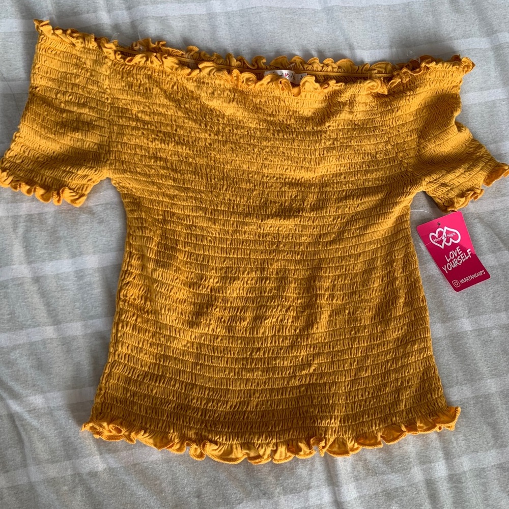 Heart & Hips yellow crop top. Brand new!